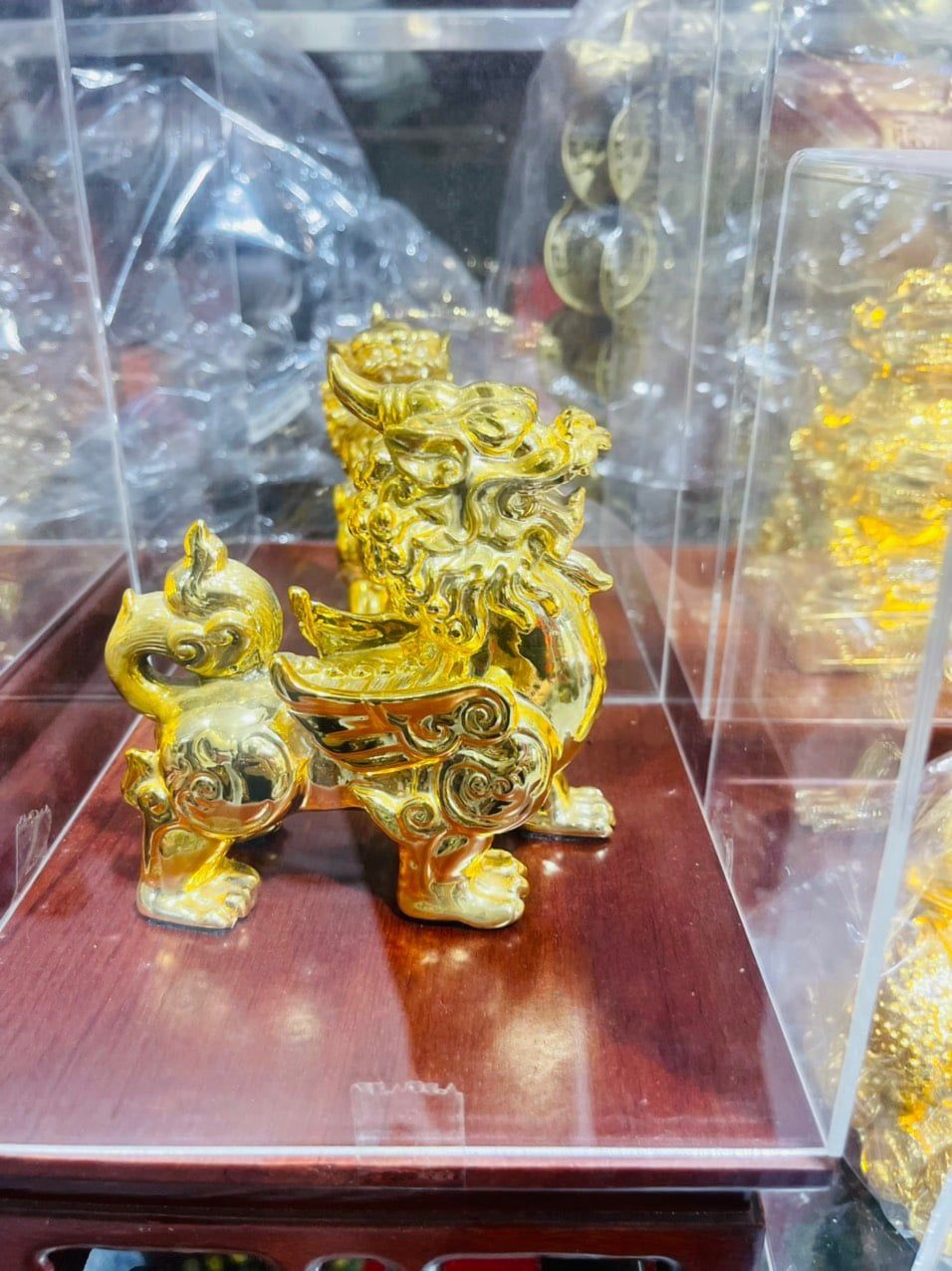  Đôi Tỳ Hưu Bằng Mạ Vàng 24K (Kèm Đế) 