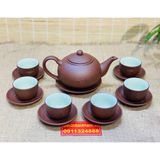  Bộ ấm chén tử sa Bát Tràng đẹp,chính hãng 350ml 