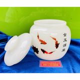  Hũ đựng chè họa tiết đàn cá chép 