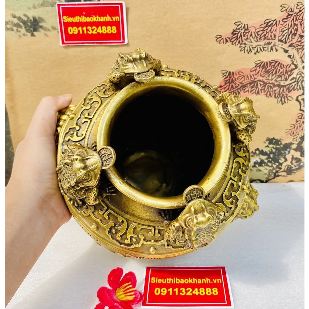  Tụ Bảo Tứ Thiềm Thừ Chất Liệu Đồng Cao Cấp 13cm-Mỹ Nghệ Bảo Khánh 