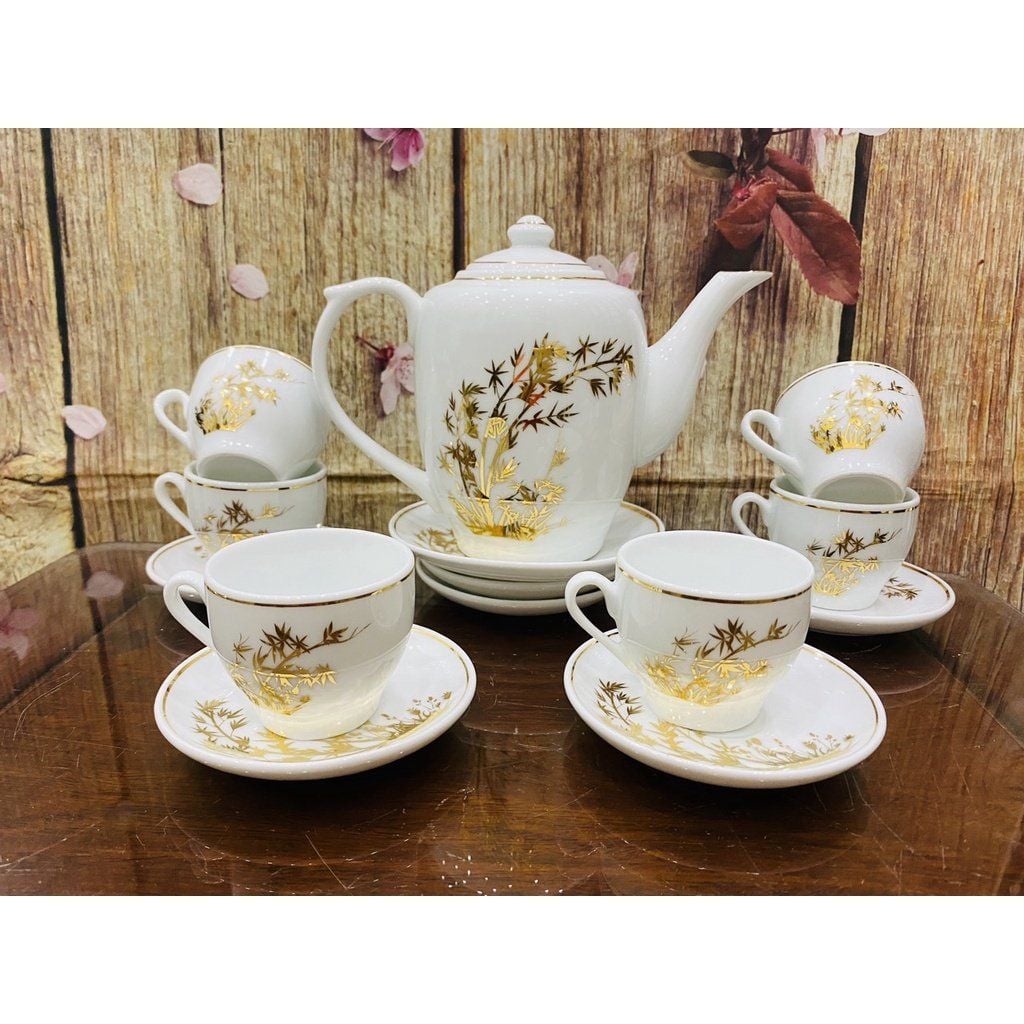  Bộ ấm chén Bát Tràng cao cấp chính hãng 800ml 