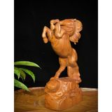  Tượng Gỗ Nhất Mã Phi Thiên Cao Cấp Gỗ Hương 28cm 