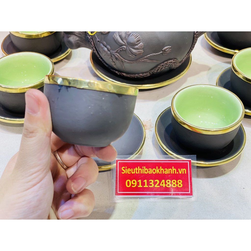  Bộ ấm chén tử xa bọc vàng 
