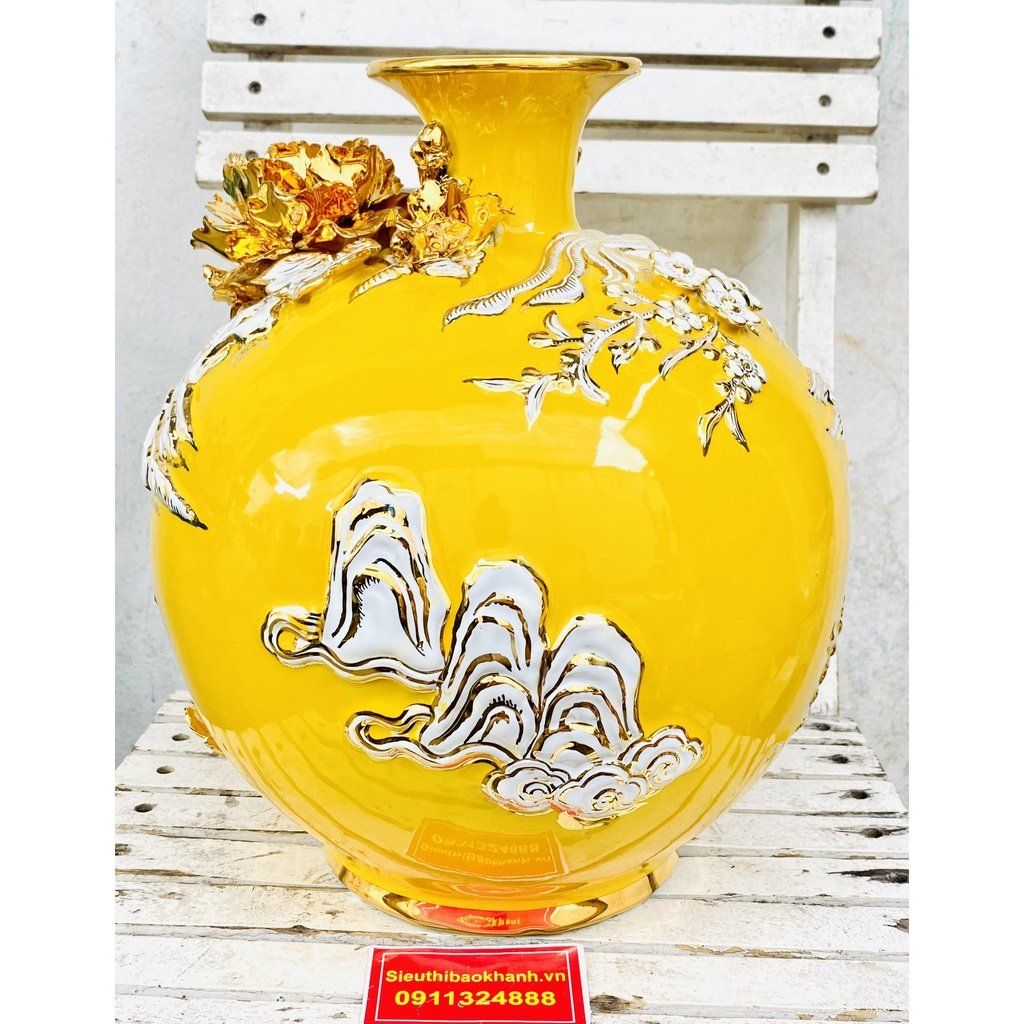  Bình Hút Lộc Phong Thủy Bát Tràng Chính Hãng-Mỹ Nghệ Bảo Khánh 30cm 