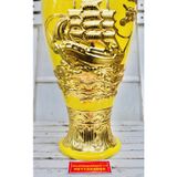  Bình hút lộc Bát Tràng đắp nổi vẽ vàng 42cm 
