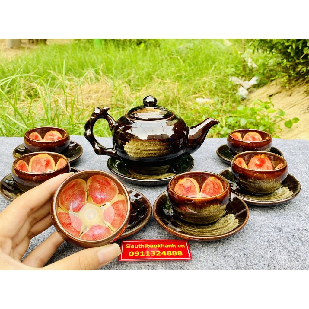  Bộ ấm chén hỏa biến lòng hoa 