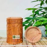  Quà tặng,vật trang trí cao cấp Hộp chè gỗ Bách Xanh 20cm 