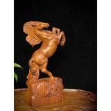  Tượng Gỗ Nhất Mã Phi Thiên Cao Cấp Gỗ Hương 28cm 