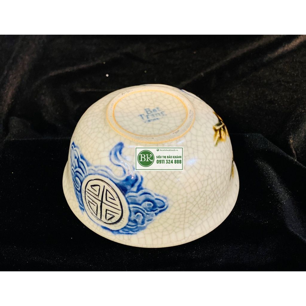  Bát Thờ Men Rạn Cao Cấp Bát Tràng-Bảo Khánh Việt Nam 7cm 