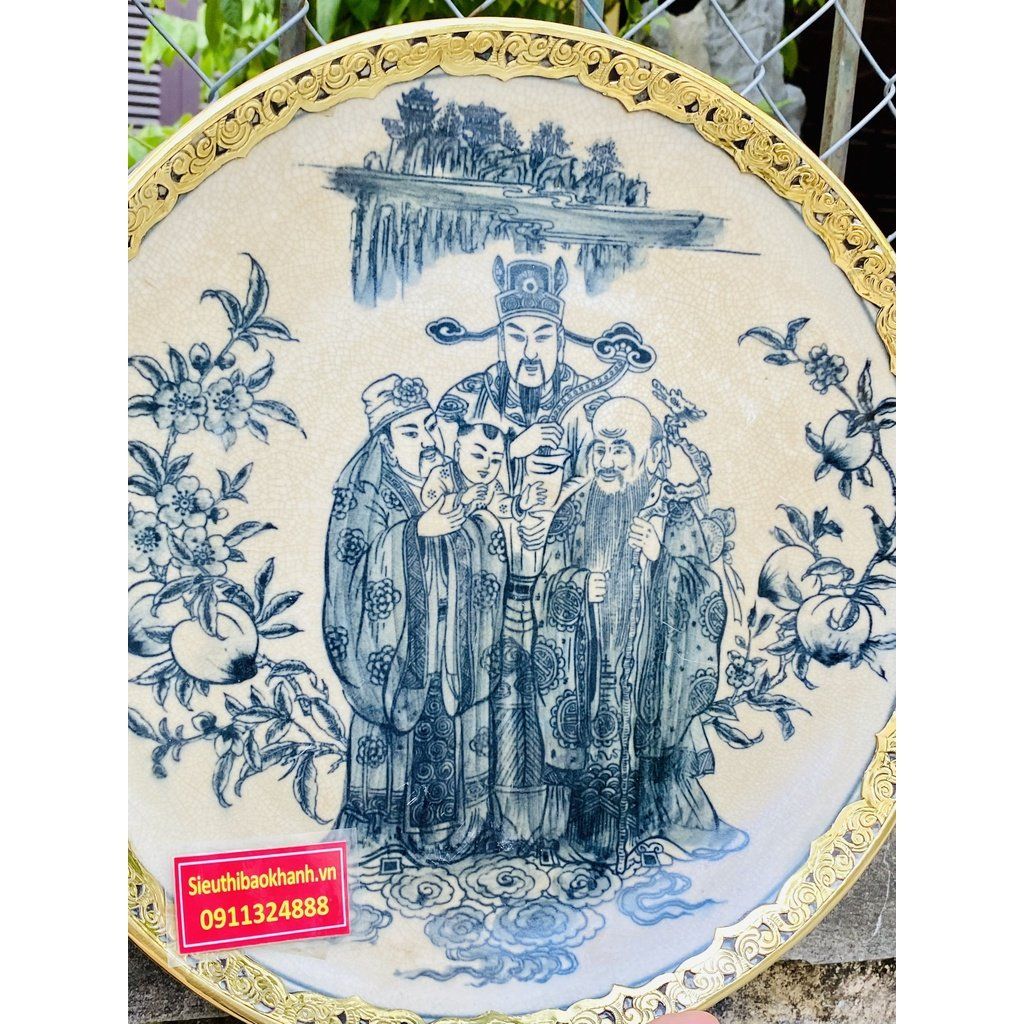  Đĩa cảnh tam đa bọc đồng -Siêu Thị Bảo Khánh 