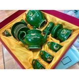  [Kèm Phụ Kiện] Bộ Ấm Chén Bát Tràng In Logo Chủ Tịch Nước Nguyễn Phú Trọng Cao Cấp 