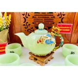  Bộ ấm trà ngọc nguyên khối Pakistan cao cấp BKCEVN-8045 