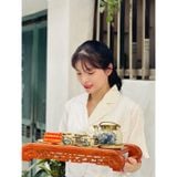  Bộ ấm chén,ấm trà men rạn bọc đồng Bát Tràng 350ml 