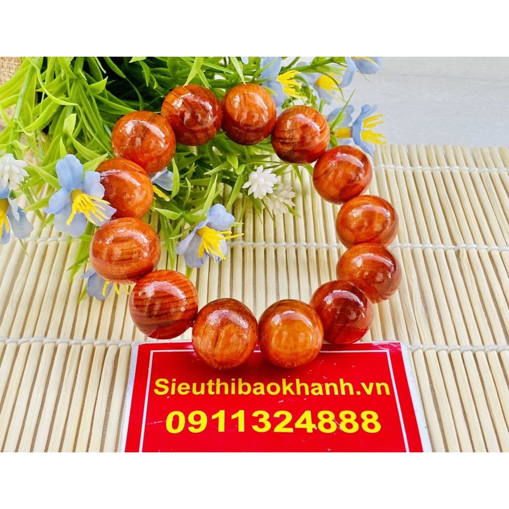 Chuỗi Vòng Tay Gỗ huyết long Chuẩn Vân Tự Nhiên 13 Hạt-Siêu Thị Bảo Khánh 