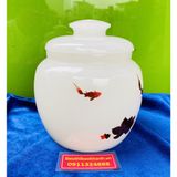  Hũ đựng chè họa tiết đàn cá chép 
