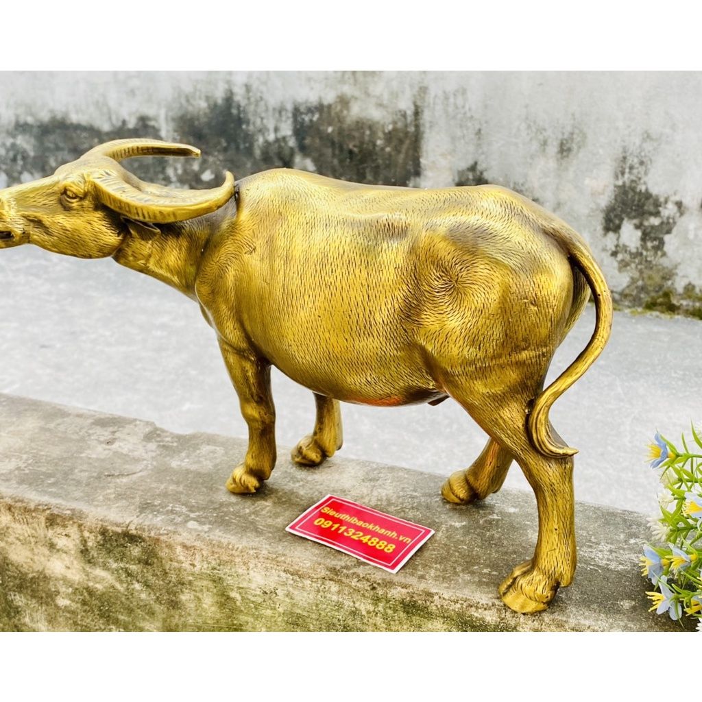  Trâu đồng phong thủy cao cấp 30 cm-mỹ nghệ bảo khánh 