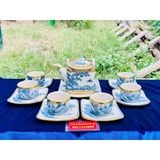  Bộ ấm chén gốm sứ men rạn xuất xứ Bát Tràng cao cấp BKCEVN-8032 