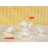  Bộ ấm chén họa tiết làng quê vẽ vàng 