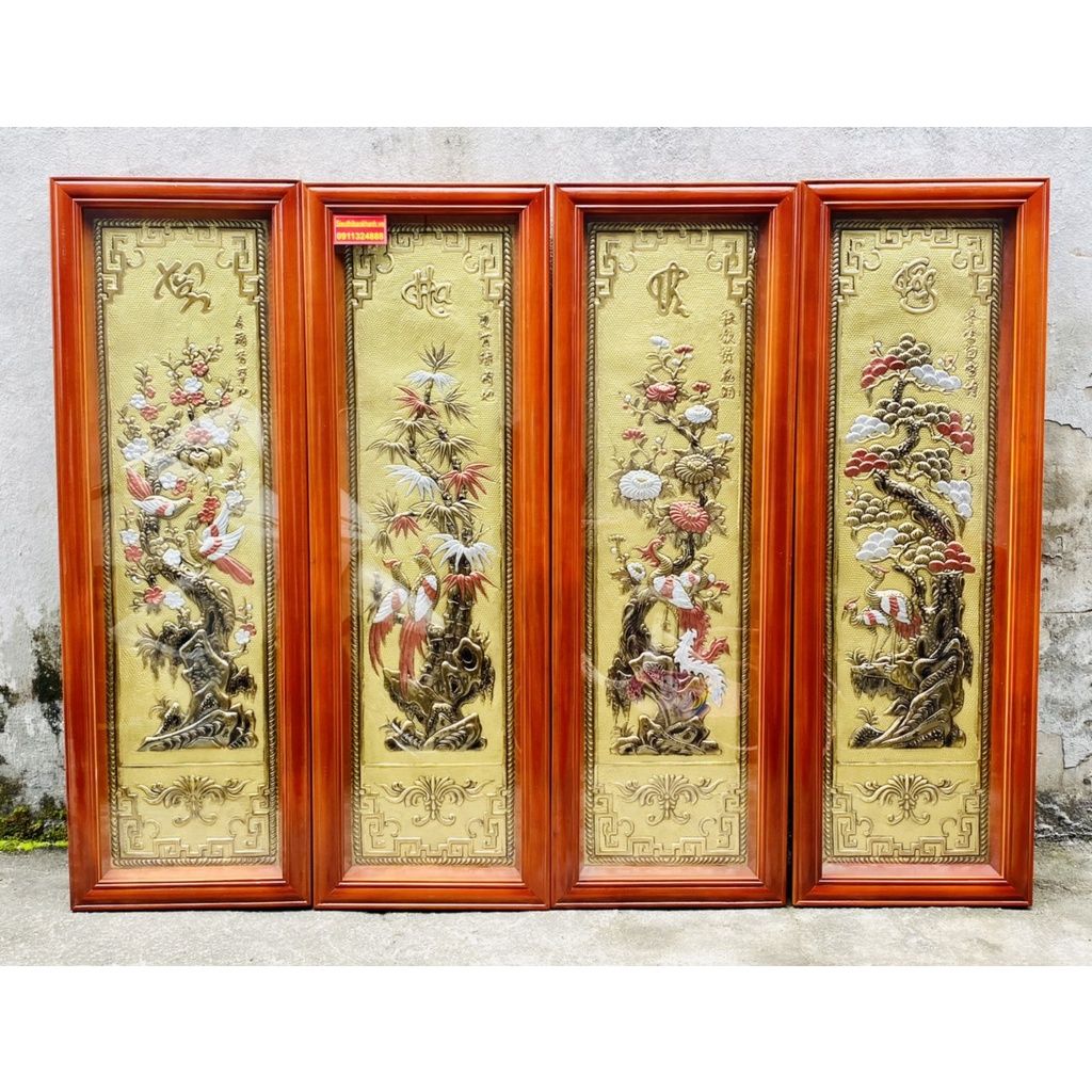  Tranh treo,tranh phong thủy trang trí phòng khách chất liệu đồng cao cấp 