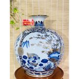  Bình gốm Bát Tràng tứ quý cực đẹp cao 40 cm 