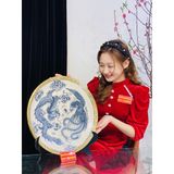  Đĩa gốm trang trí,để bàn đẹp chính hãng Bát Tràng-Gốm sứ Bảo Khánh 