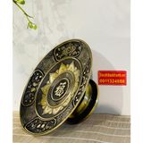  Mâm bồng đựng hoa quả chất liệu hợp kim đồng 30cm-siêu thị bảo khánh 