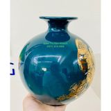  Bình hút lộc Bát Tràng Hoa Phù Dung vẽ vàng cao 25cm 