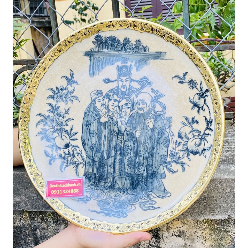  Đĩa cảnh tam đa bọc đồng -Siêu Thị Bảo Khánh 