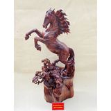  Tượng gỗ Nhất Mã Phi Thiên Gỗ Chun Sụn Cẩm-Bảo Khánh Việt Nam 62cm 