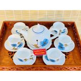  Bộ ấm chén họa tiết hoa xanh 