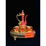  [QUÀ TẾT]-Bộ Ấm Chén Đồng Cao Cấp Dáng Hoàng Gia-Bảo Khánh Việt Nam 750ml 