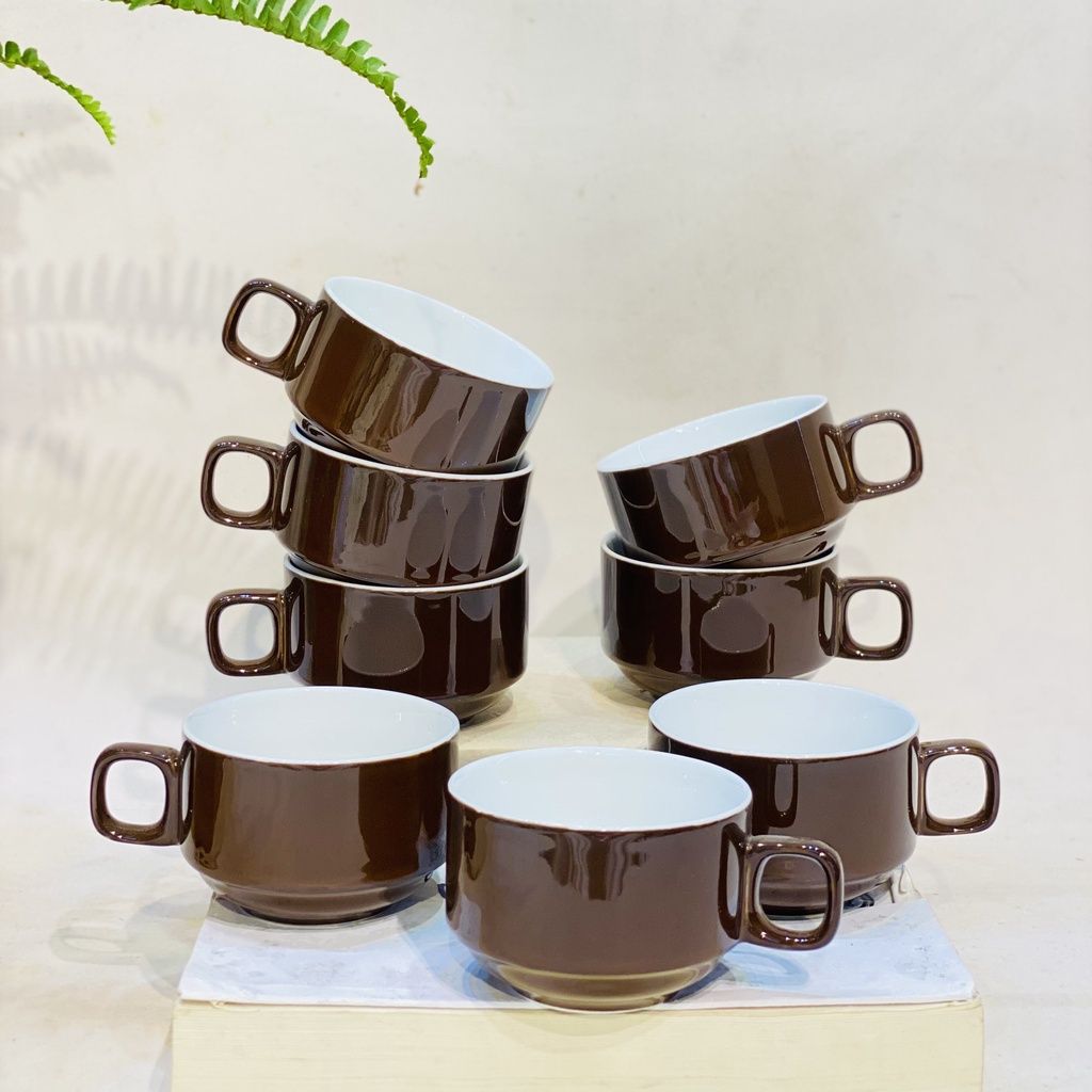  Cốc Uống Nước gốm sứ Chính Hãng Bát Tràng 250ml 