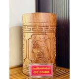  Đồ gỗ Bảo Khánh -Hũ đựng chè tứ quý gỗ hương 