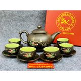  Bộ Ấm Chén,Bộ Ấm Trà Tử Sa Lòng Xanh Bát Tràng 350ml 