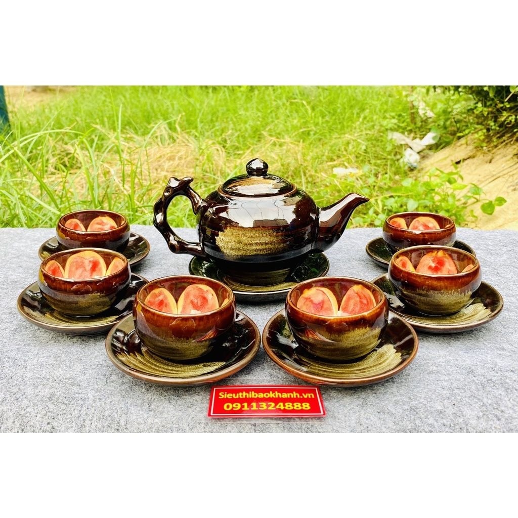  Bộ ấm chén hỏa biến lòng hoa 