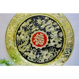  Mâm đồng thau nguyên chất trạm trổ Long Phụng 50cm 