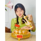  Bộ ấm chén hoàng gia chất liệu hợp kim đồng cực sang trọng 
