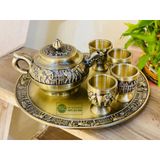  Bộ ấm chén đồng dáng cổ cao cấp 