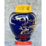  Hũ đựng chè họa tiết song công tài lộc vẽ vàng -sieuthibaokhanh 