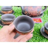  BaoKhanh-Bộ ấm chén tử sa họa tiết Kỳ Lân 