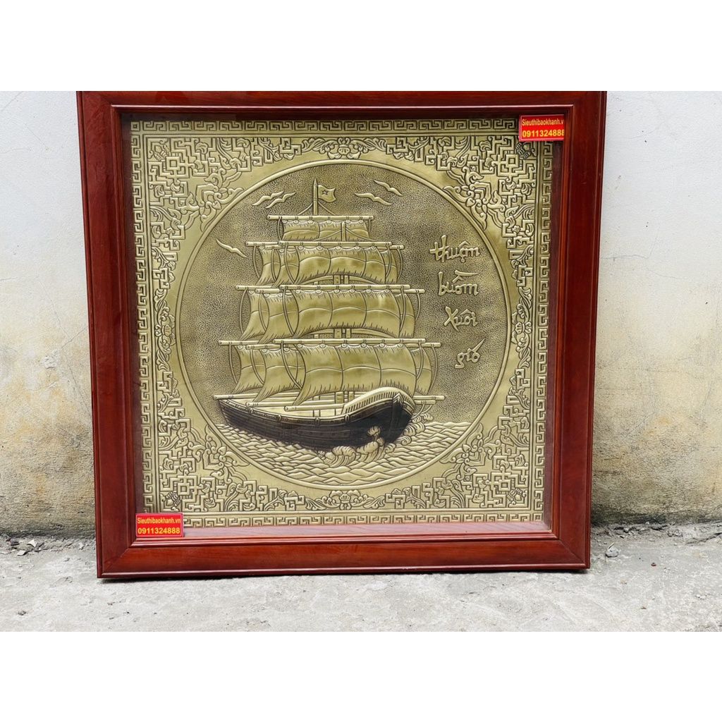  Tranh Thuận Buồm Xuôi Gió đồng vàng thúc nổi khung 80×80 cm -Siêu Thị Bảo Khánh 