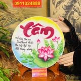  ĐĨA ĐÁ CẢNH NẠM CHỮ PHÚC CAO CẤP 40CM-MỸ NGHỆ BẢO KHÁNH 