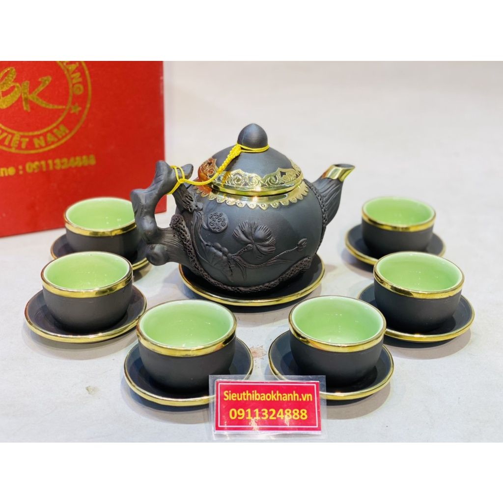  Bộ ấm chén tử xa bọc vàng 