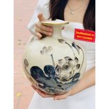  Bình hút lộc men rạn Vẽ Sen Bát Tràng chính hãng 