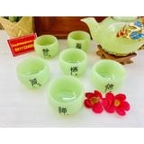  Bộ ấm trà ngọc nguyên khối Pakistan cao cấp BKCEVN-8045 