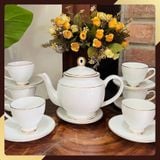  Bộ ấm chén mộc lan đơn chỉ vàng 