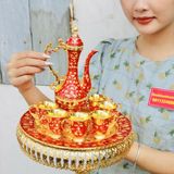  Bộ ấm chén hợp kim đồng dáng hoàng gia 