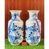  Lục bình men lam vẽ phong cảnh 