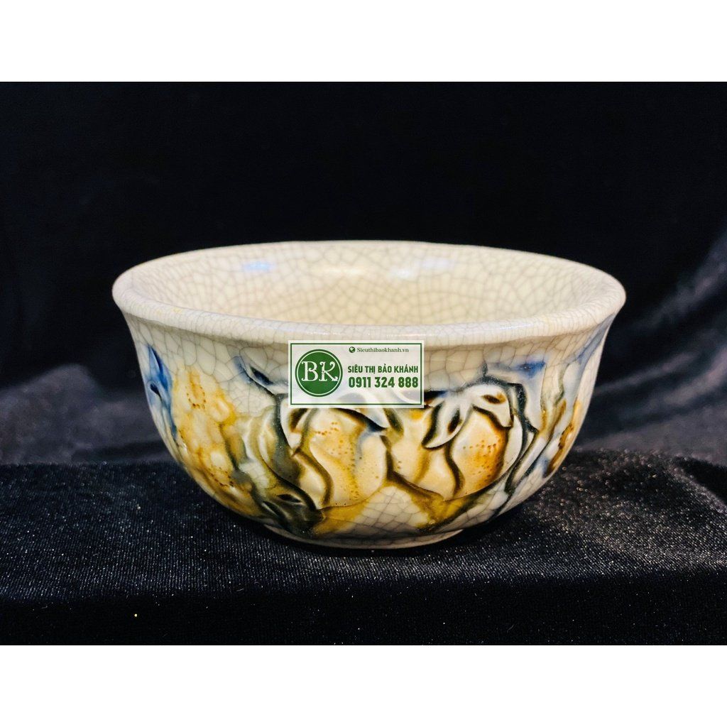  Bát Thờ Men Rạn Cao Cấp Bát Tràng-Bảo Khánh Việt Nam 7cm 