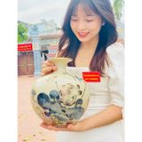  Bình hút lộc men rạn Vẽ Sen Bát Tràng chính hãng 